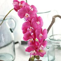 Real Touch Butterfly Orchid Artificial Flowers For Wedding Decoration Fake Flowers Bouquet Moth Orchid Living Room Home Decor