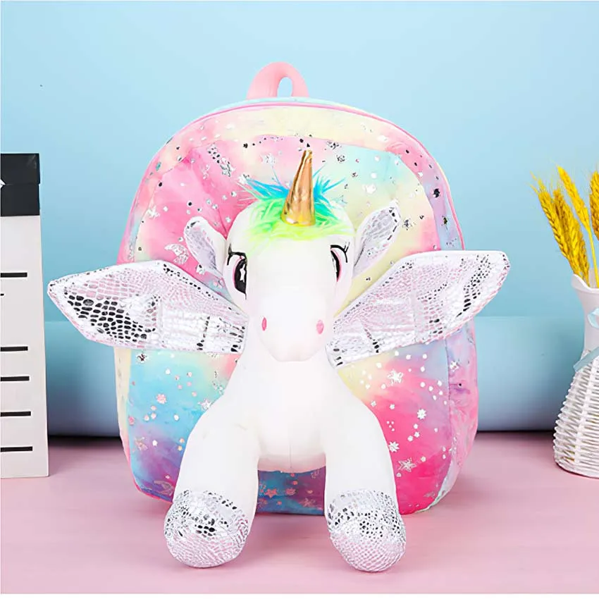 unicorn plush backpack