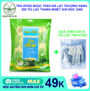 Gói trà Atiso túi lọc Ngọc Thảo Đà Lạt thượng hạng 200 túi lọc màu xanh