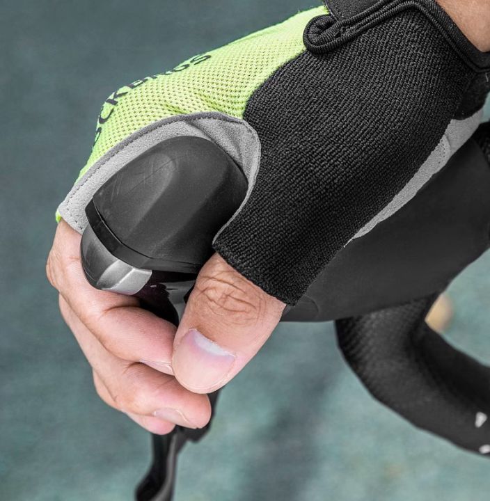 ถุงมือปั่นจักรยานกันลื่นสำหรับผู้ชายและผู้หญิง-ถุงมือครึ่งนิ้วสำหรับขี่จักรยานเล่นกีฬาระบายอากาศ