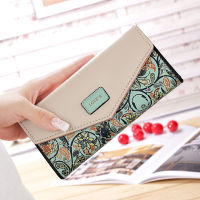 Women Standard Long Wallets Floral Printed Day Clutch Female Coin Money Purse Bag PU Leather Flower Cute Pocket