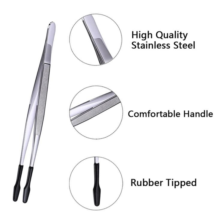 2-pcs-rubber-tipped-tweezers-soft-tipped-tweezers-pvc-coated-soft-flat-tip-lab-industrial-hobby-craft-tweezers-tools