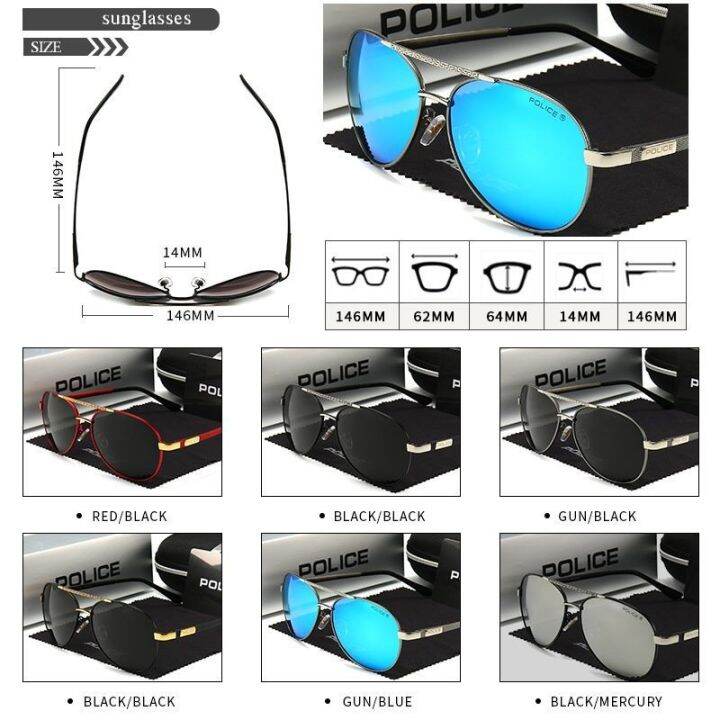 kacamata-pilot-polarized-ทรงตำรวจสไตล์วินเทจผู้ชายนักออกแบบหรูหราสำหรับผู้ชายแว่นตากันแดดขับรถสำหรับผู้หญิง