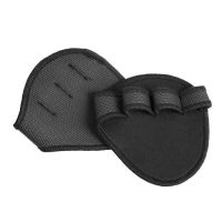 Workout Weight Lifting Hand Guard Gloves Unisex Dumbbell Pull Up Grip Pads-สีดำ/ ลายพราง