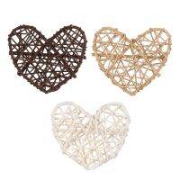 10PCS 2022 New Wood Coffee White Rattan Ball Heart Stars DIY Accessories Christmas Tree Ornament Wedding Party Supply Home Decor Colanders Food Strain