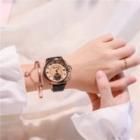 【Hot Sale】 Roman numeral dial watch fashion simple Kong style retro college junior high school students male and female