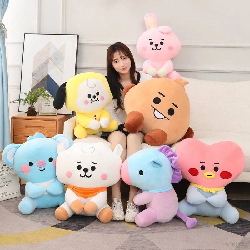 G-Ahora Cartoon Kpop BTS Soft Pillow Cover Decorative Square Throw Pillow  Case Set Cooky MANG KOYA CHIMMY TATA RJ SHOOKY… : kpopita