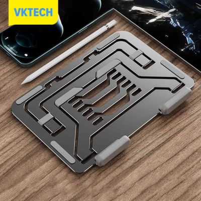 Vktech ขาตั้งแท็บเล็ตโทรได้มือถือพับได้พกพาได้,สามารถปรับที่อุปกรณ์เสริมอเนกประสงค์สำหรับการดูวิดีโอเกม