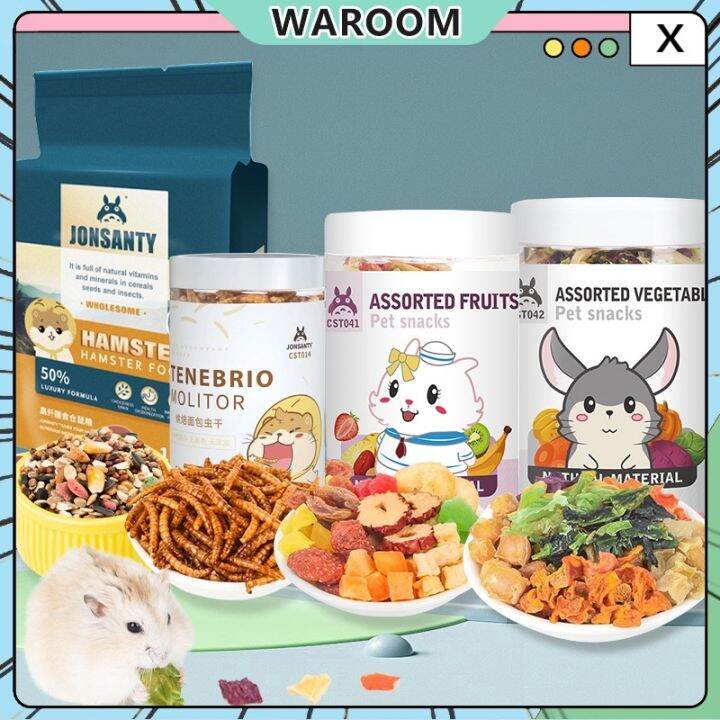 pet 500ML Hamster Treats Small Pet Hamster Food Dried Mealworm Fruit