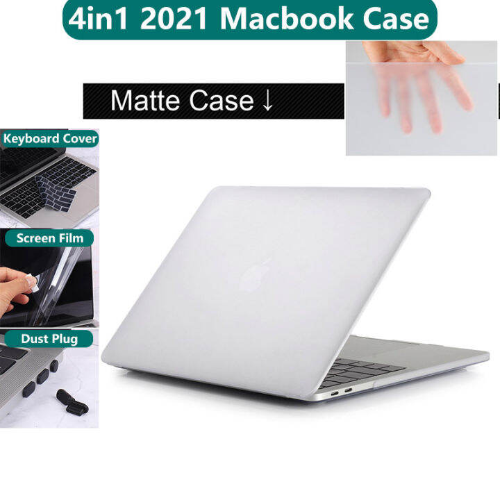 เคสคริสตัลผิวด้านแบบแข็ง4-in-1-เคสสำหรับ-macbook-pro-14-16นิ้ว2021-a2442-a2485-pro-max-retina-touch-id-ฟรีที่คลุมคีย์บอร์ดปลั๊กป้องกันหน้าจอกันฝุ่นสินค้าใหม่ปี-m1