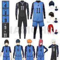 Blue Lock Anime Cosplay Costume Wig Isagi Yoichi Nagi Chigiri Rensuke Kunigami Bachira Megur Jumpsuit Football Club Sportswear