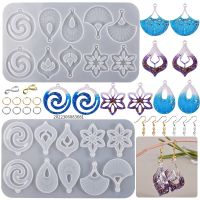 [COD] Epoxy Earrings Silicone Mold Hollow Pattern Drop Pendant Abrasives