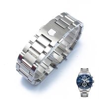 Solid Stainless Steel Watch Strap 22mm Bracelet Watchband For Tag Heuer Calera Series Watch Accessories Band Steel Silver Men