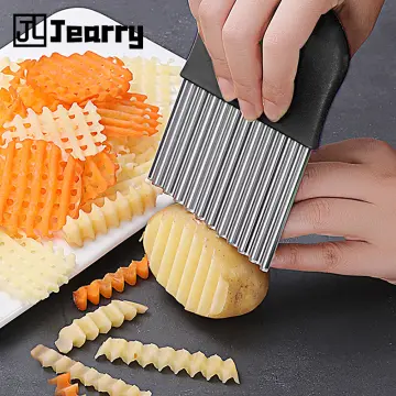 Stainless Steel Potato Wavy Cutter French Fries Chips Kitchen Tool