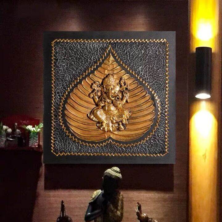 Handmade Ganesha hanging painting lucky mural wallpaperpaintings for