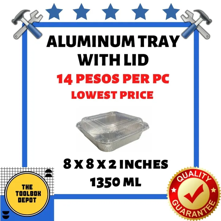 [14 PESOS PER PC] 8x8 Square Aluminum Tray / Aluminum Foil Tray