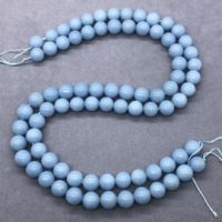 5A Angelite Beads 4-14mm Round Natural Loose Stone Bead Diy for celet 天使石散珠