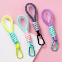 Color Mountaineering Buckle Pendant Fashion Mesh Couple Keychain Accessories Fluorescent Lanyard for Friend Wholesale