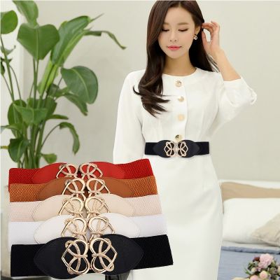 The new love to buckle Ms. Han edition dress fashion decoration waist elastic sealing belt ❀❣