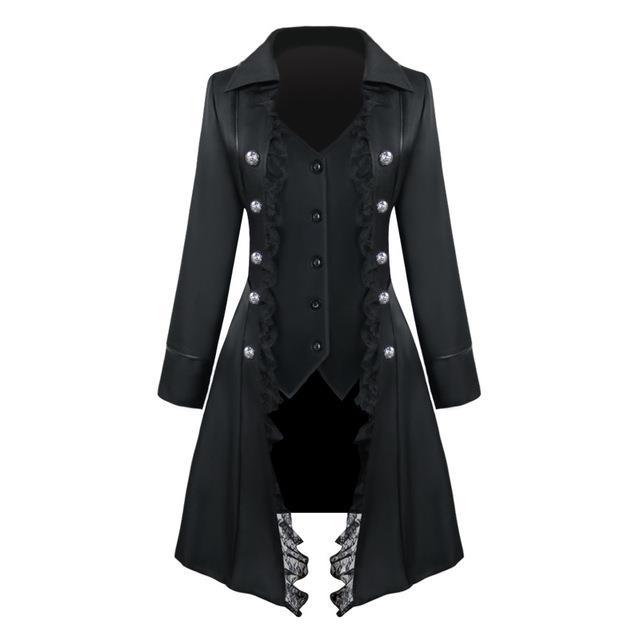 cos-imitation-ชุดสตรียุคกลาง-steampunk-pirate-ชุดคอสเพลย์ลูกไม้-trim-single-breast-jacket-coat-victorian-gothic-เสื้อผ้า-christmas
