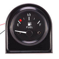 12V อุปกรณ์ดัดแปลงรถยนต์เครื่องวัดน้ำมันเบนซินรถแข่งดัดแปลงเครื่องวัดน้ำมันสีดำ มีลายลอยเติมน้ำมัน