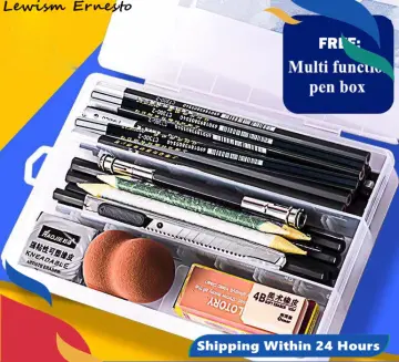 Sketch Pencil Set Professional Sketching Charcoal Drawing Kit Wood