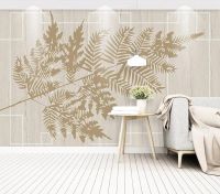 ❣☈ Decorative wallpaper Simple style leaf background wall painting