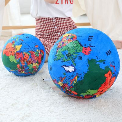 24-31cm Simulation Blue Terrestrial Globe Plush Toy Cute Stuffed Earth Ball Soft Doll Pillow Kawaii Kid Gift for Baby Room Decor