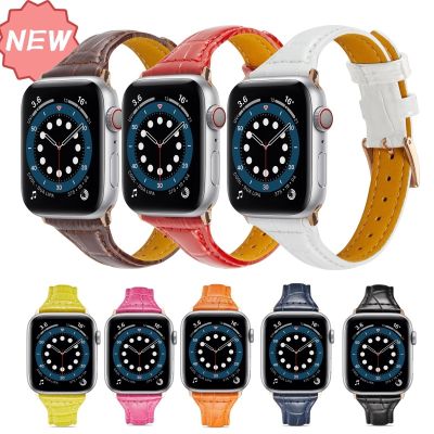 ☽ Fashionable ladies leather strap for Apple iWatch series 7 6 5 SE 4 3 2 strap small waist for apple watch strap