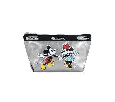 Lesportsac 2023 Disney Co-Branded Silver Texture Light Mini Makeup คลัทช์2724