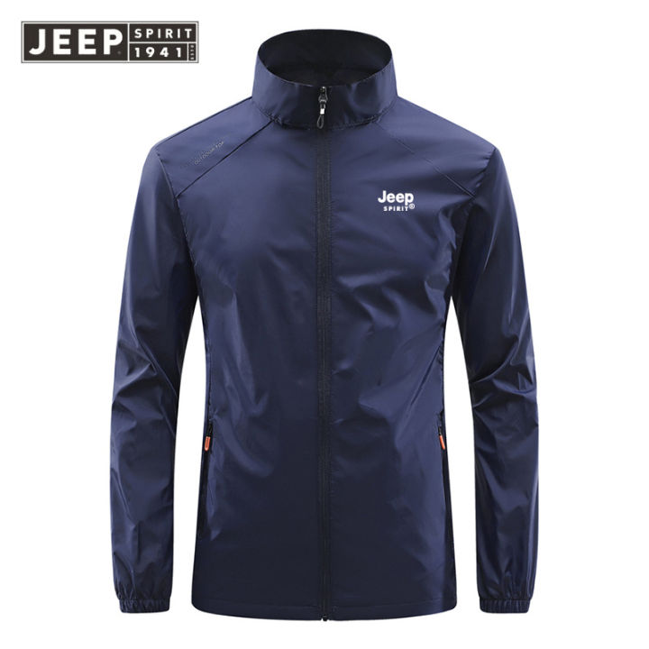 jeep-spirit-เสื้อผ้ากันแดดผ้าไอซ์ซิลค์เสื้อแจ็คเก็ตผู้ชายน้ำหนักเบาระบายอากาศได้ดี-ใหม่ฤดูร้อนตกปลากลางแจ้ง