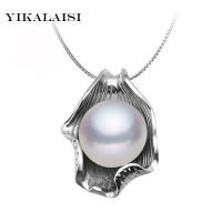 2021YIKALAISI 925 Sterling Silver Chain Natural Freshwater Pearl Seashell Pendants Fashion Jewelry For Women 10-11mm Pearl 4 Colour