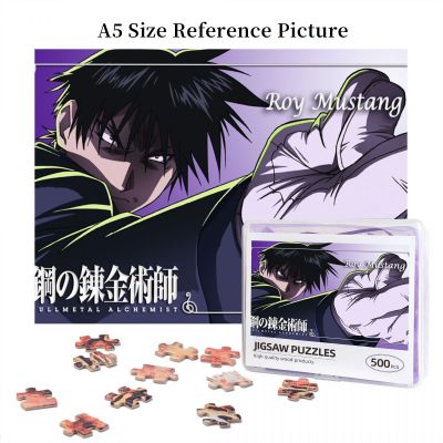 Fullmetal Alchemist Roy Mustang Wooden Jigsaw Puzzle 500 Pieces Educational Toy Painting Art Decor Decompression toys 500pcs