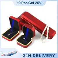 Jewelry Box LED Lights Paint Pendant Bracelet Ring Pendant Bracelet Diamond Ring Box Necklace Proposal Box For Wedding Case