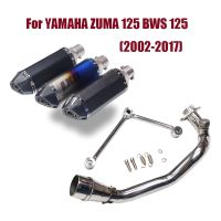 Slip On For Yamaha ZUMA 125 BWS 125 2002-2017 Full Motorcycle Exhaust System Mid Link Tube Mufflers Tail Tip With DB Killer