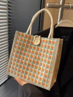 ♧✘♠ portable lunch box bag for women 2023 summer linen storage companion gift