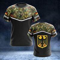 Germany Camouflage Personalized T-shirts Summer Casual Streetwear Loose Daily Clothes Men and Women Oversized Sportswear 6XL