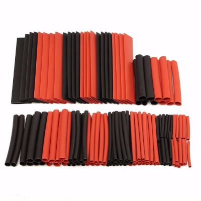 2018 new arrived 150 PCS 7.28m Black And Red 2:1 Assortment Heat Shrink Tubing Tube Car Cable Sleeving Wrap Wire Kit Cable Management