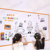 กระดานไวท์บอร์ด กระดานแม่เหล็ก white board แม่เหล็ก ติดผนัง สำหรับเด็ก ขนาด 60x100cm. 60x200cm บอร์ดติดผนัง กระดานไวบอร์ด