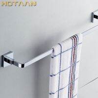 Towel Hanger Bars Chrome Brass Wall Hanging Rack Shower Clothes Holder Storage Bathroom Accessories Single Towel Bar Rail Holder