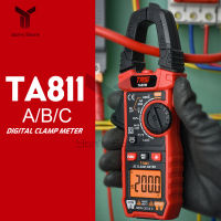 TA811 Digital Clamp Meter Multimeter AC DC Multimeter อุณหภูมิความแม่นยำสูง Capacitance True RMS NCV Ohm Hz Tester