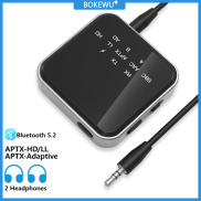 BOKEWU Bluetooth 5.2 Audio Receiver Transmitter aptX Low Latency Handsfree