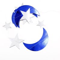 Ramadan Star Moon Curtain Garland Paper String Hanging Pendant Hari Raya Home decoration Islamic Eid Mubarak Party Needs