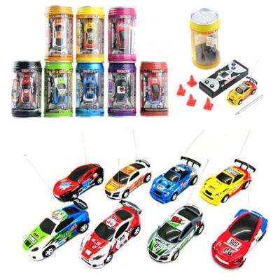 Ready Stock Mini Multicolor Coke Can RC Radio Remote Control Speed Micro Racing Car Toy Gift