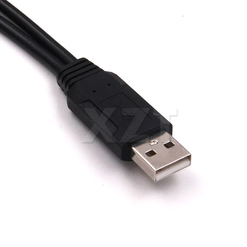 Male USB 2.0 A 1 to 2 Dual USB Female Data Hub Power Adapter Y Splitter  Cable