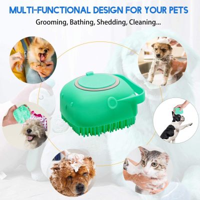 ‘；【。- Pet Accessories For Dogs Shampoo Massager Brush Bathroom Puppy Cat Massage Comb Grooming Shower Brush For Bathing Soft Brushes