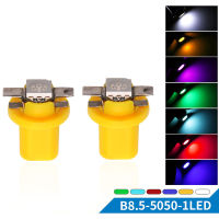 10ชิ้น B8.5 5050 1SMD รถวัดความเร็ว Dash หลอดไฟแดชบอร์ดตราสารแสงลิ่มภายใน LED LightBlue สีแดงสีเขียวสีขาวสีเหลือง