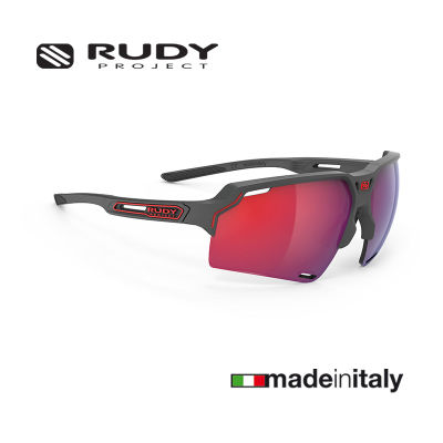 แว่นกันแดด Rudy Project Deltabeat Charcoal Matte / Multilaser Red แว่นกันแดดทรงสปอร์ต แว่นกีฬา ติดคลิปสายตาได้