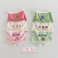 [COD] Childrens triangle underwear new combed breathable boys and girls boxer briefs cartoon letters baby