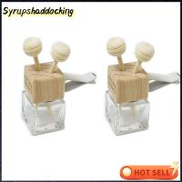 SYRUPSHADDOCKING แก้ว + ไม้ จี้น้ำหอมแขวนรถ โปร่งใสโปร่งใส 8มล. ขวดแก้วกระจายน้ำหอม สร้างสรรค์และสร้างสรรค์ จี้ตกแต่งรถ เครื่องประดับขวดน้ำหอมรถยนต์ รถสำหรับรถ